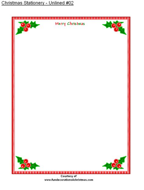 Printable Christmas Stationery Paper Free