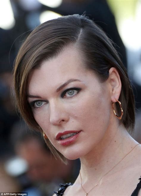 Milla Jovovich In Plunging Black Dress As Attending The Last Face