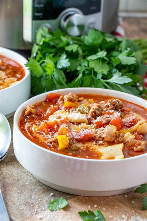 instant pot lasagna soup with italian sausage the recipe pot