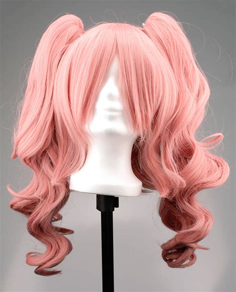 Koop Pruiken En Meer Cosplay Wig Curly Two Clip Ons Pink Wig