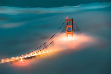 Обои на рабочий стол Мост Золотые ворота Golden Gate Bridge в Сан