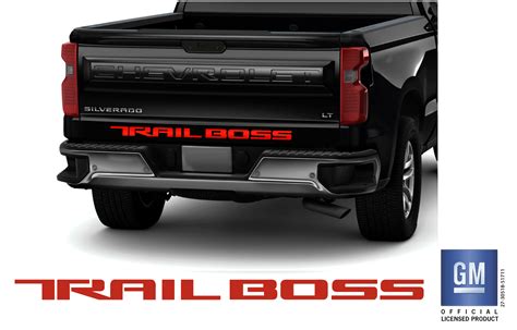 Chevy Silverado Trail Boss Z71 Tailgate Lettering Decal Red 2019 2022