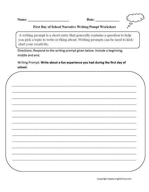 14 Best Images Of Worksheets 4th Grade Narrative Writing