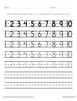Recorded, mixed, mastered, by yuta okuhara. Number Writing Practice 1-10 | Writing practice, Writing numbers, Number writing practice