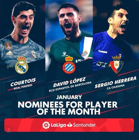 courtois nominated for la liga player of the month