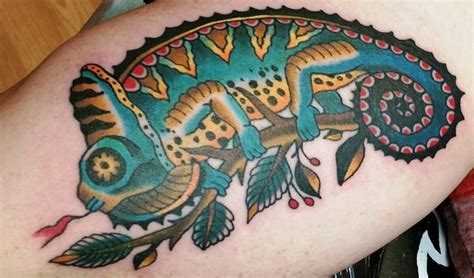 Tatuajes de camaleones recopilación de diseños e ideas Tatuantes