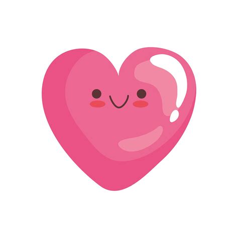 Cute Heart Sticker Kawaii Character Icon 2490477 Vector Art At Vecteezy