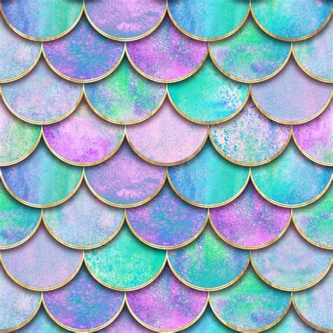 Teal Gold Mermaid Scales Stock Illustrations 36 Teal Gold Mermaid