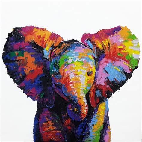 Colorful Baby Elephant Painting Buy Art Paintings Online