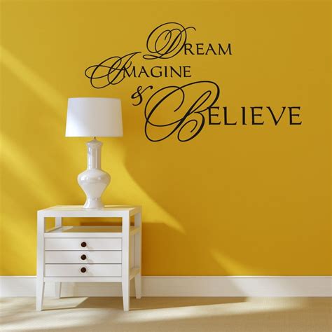 Dream Imagine And Believe Wall Sticker Quote Wall Chimp Uk