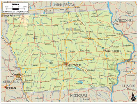 Iowa Map Travelsfinderscom