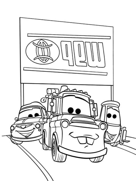 Color by number printable coloring pages for kids. Lightning McQueen and Tow Mater Coloring Pages | Color Luna