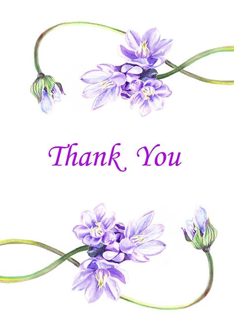 Thank You Purple Flowers Painting By Irina Sztukowski Fine Art America
