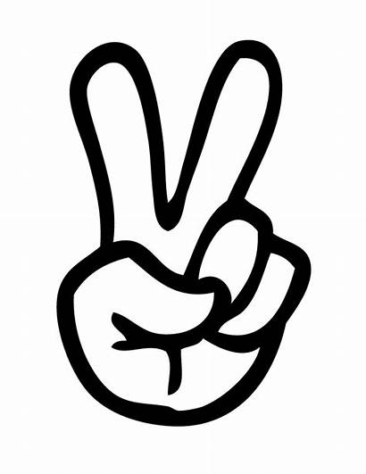 Finger Clipart Peace Sign Coloring Pages Advertisement