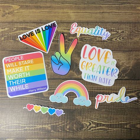 pride sticker pack lgbtq sticker pack donation to all etsy