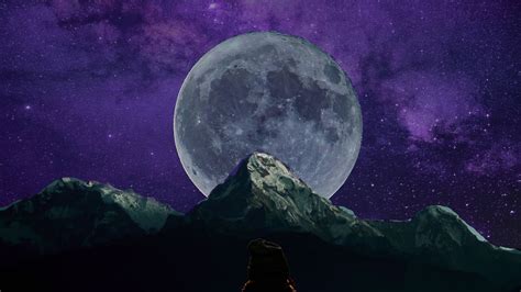 Moon And Mountains Wallpapers Top Free Moon And Mountains Backgrounds