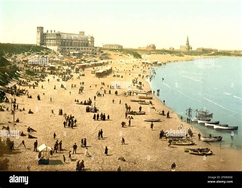 Tynemouth Longsands Beach Northumberland Circa 1890 1900 With The