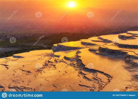 Landscape Of Pamukkale Turkey Stock Image Image Of Pamukkale Famous