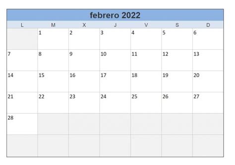 Calendario Mensual Para Imprimir A O 2022 Cloud Hot Girl
