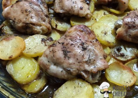 Pollo al Horno con Vino Blanco - Moustachef