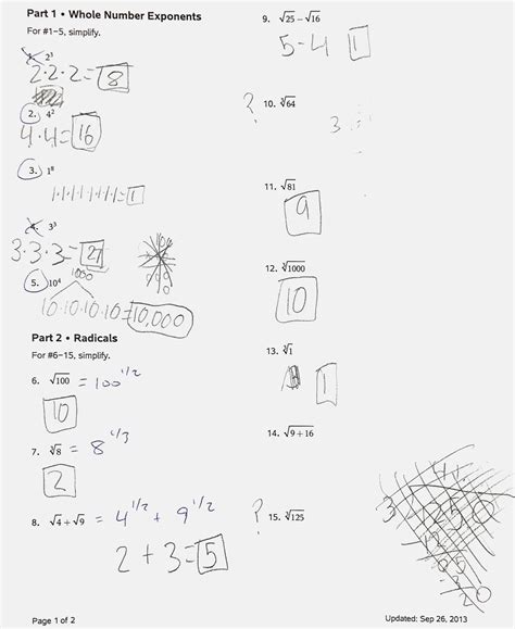 The windows release was created by kuta software llc. 26 Exponents And Radicals Worksheet With Answers - Free ...