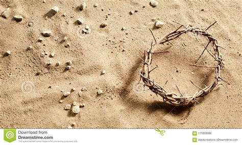 Crown Of Thorns On Stony Sand Stock Photo Image Of Peace