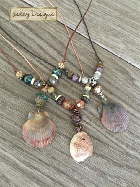Beachcomber Shell Necklaces Diyjewelry Diy Jewelry Shell Beaded