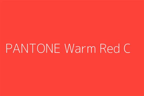 Pantone Warm Red C Color Hex Code