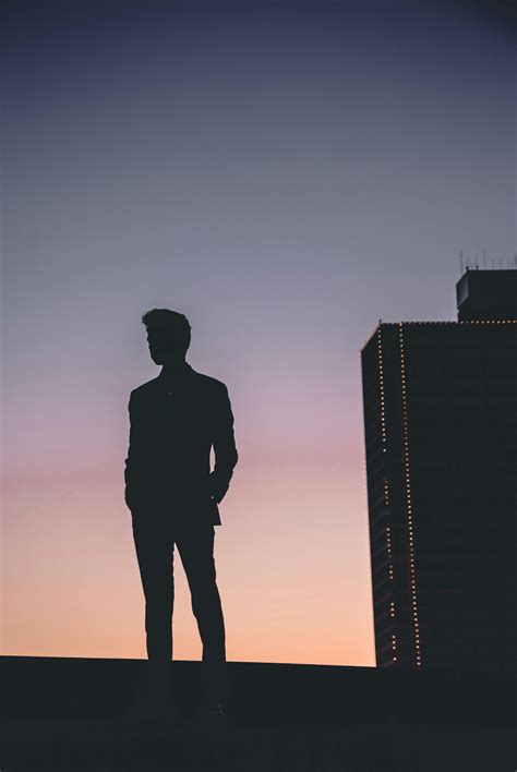 Silhouette Of Man Standing · Free Stock Photo
