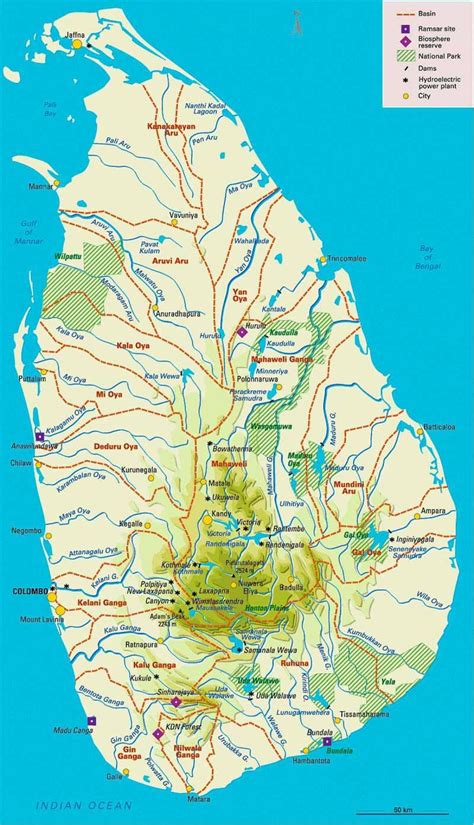 Sri Lanka Geography Map Map Of Sri Lanka Geography Southern Asia Asia