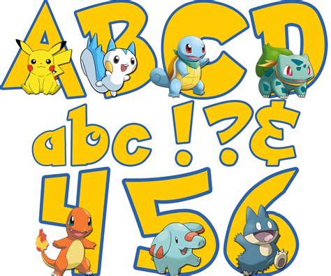 Pokemon Alphabet And Numbers Pokemon Party Pokemon Birthday Pokemon