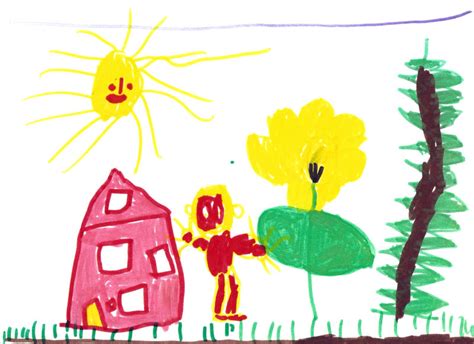 Löwenzahn entfaltet seine wirkungen überwiegend in der körpermitte. Pflanzen Blumen Bäume als Kinderzeichnungen