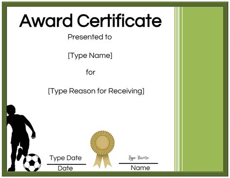 Free Soccer Certificate Maker Edit Online And Print At Home