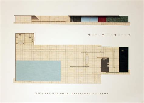 Nicht zuletzt durch seinen wiederaufbau wird der pavillon als eine der architekturikonen des 20. Sold Price: van Der Rohe Barcelona Pavillon Poster - March ...