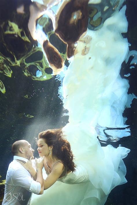 How To Rock Your Cenote Trash The Dress Photo Shoot Underwater