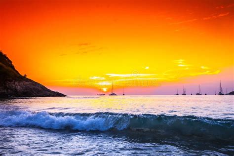 Sunset Over Ocean Stock Photo Image Of Surf Sunset 104679894