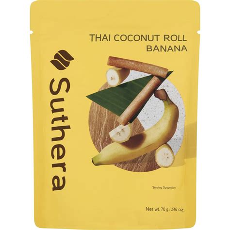 Suthera Thai Coconut Roll Banana 70g Woolworths