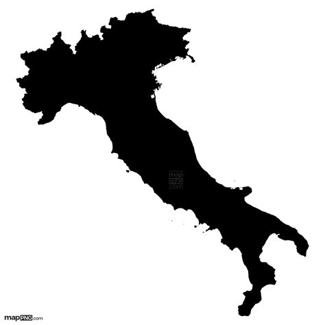 Italy Map Black