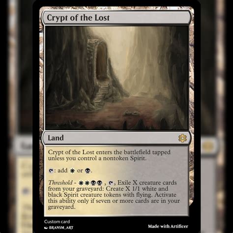 Crypt Of The Lost Art And Design By Me Rcustommtgcards