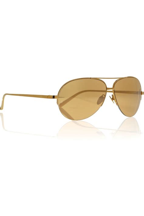 Linda Farrow Luxe Sunglasses Gold Aviators Linda Farrow Luxe
