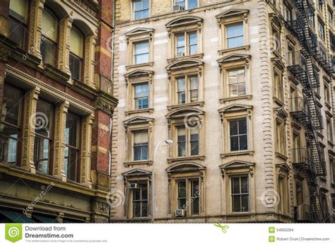 Historic Buildings In New York Citys Soho District Stock