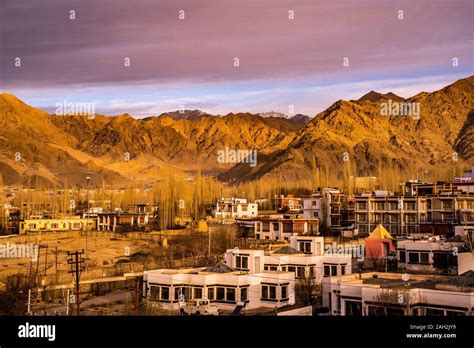 Leh City And Leh Palace Leh Ladakh Jammu And Kashmir India