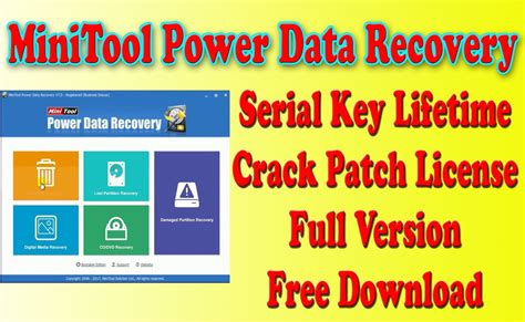 This is a piece of software designed to help users easily recover any lost this data recovery module focuses on recovering data from damaged or formatted partitions. MiniTool Power Data Recovery v7.5 Activation Key and Crack ...