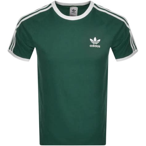 Adidas Originals 3 Stripe T Shirt Green Mainline Menswear