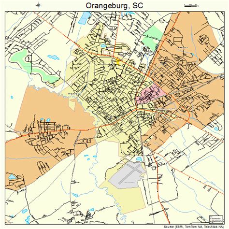 Map Of Orangeburg Sc South Carolina