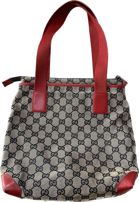 Gucci Sherry Line Shoulder Tote Bag Gg Canvas Leather 0190402 Etsy