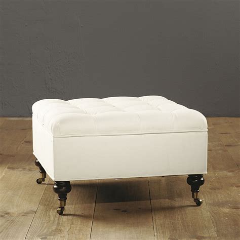 Which is the best ottoman for a coffee table? Square Tufted Storage Ottoman | Ballard Designs
