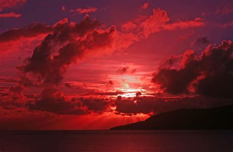 Red sky at sunset | Wallpapers Trend