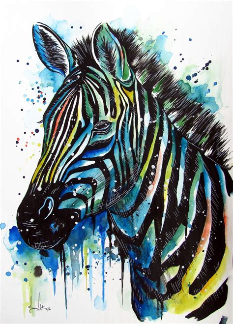 Tranquil Zebra Zebra Painting Animal Paintings African Art Paintings