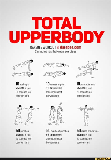 Total Upperbody Darebee Workout 2 Minutes Rest Between Exercises 10